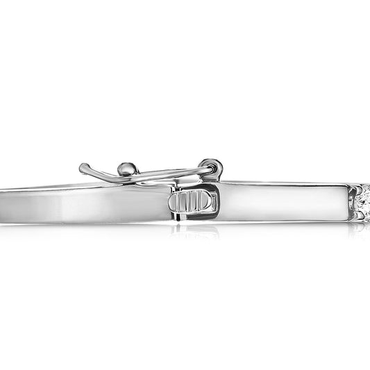 1.35Ct Diamond Bangle in 14K White Gold