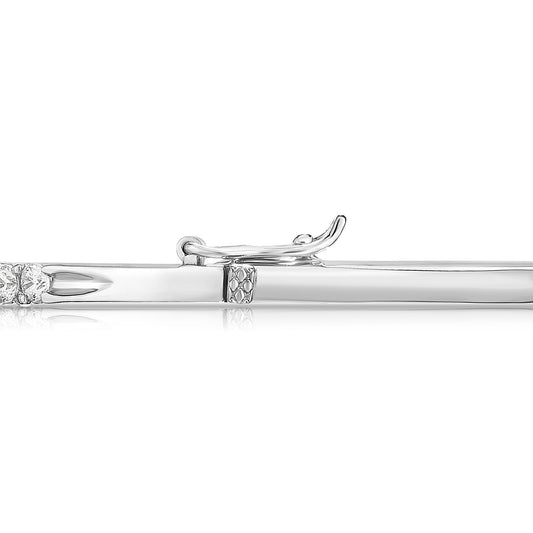 1.50Ct Diamond Bangle in 14K White Gold
