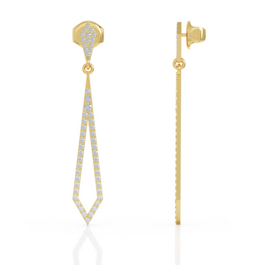 0.75Ct Diamond Drop Earrings in 14K Gold