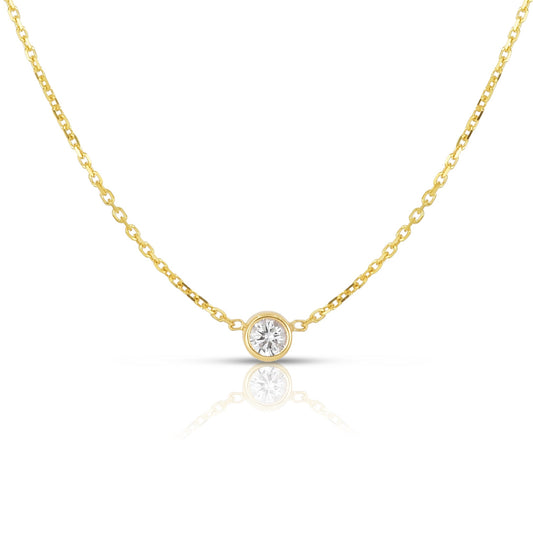 diamond bezel necklace