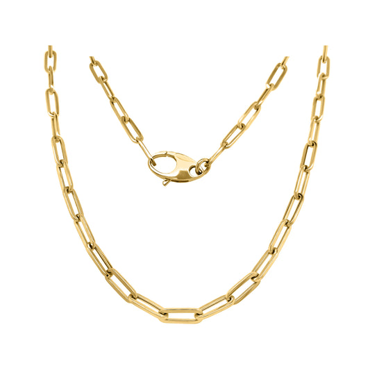 Link Paperclip Link Chain Necklace, 20" in 14K Gold