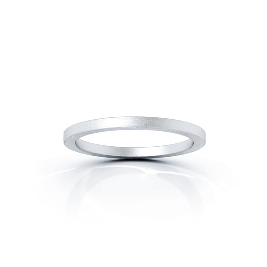 Square Profile 1.5MM Matte Finish Wedding Band in 14K Gold