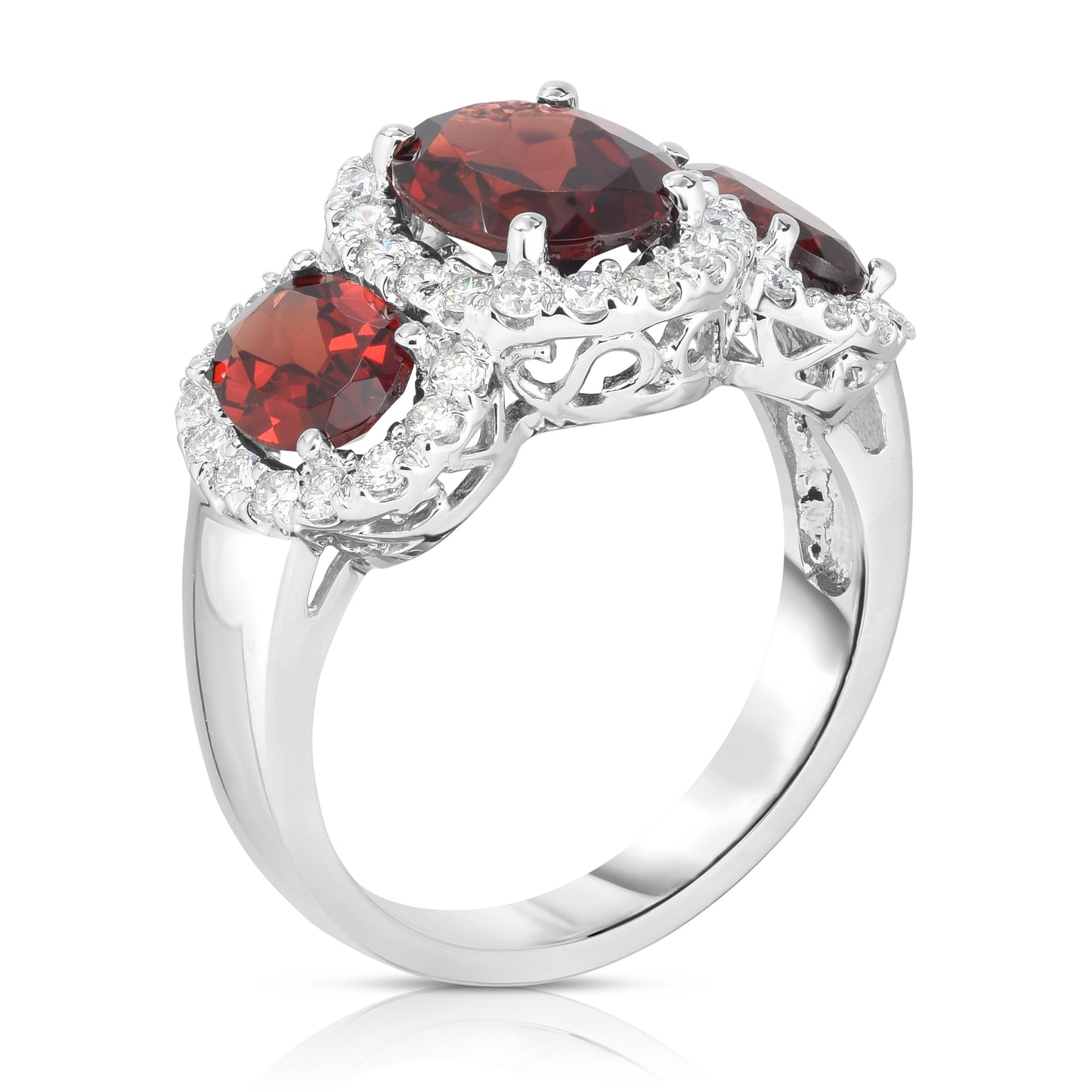 Oval Shape Gemstone & 0.52Ct Diamond Ring in 14K Gold