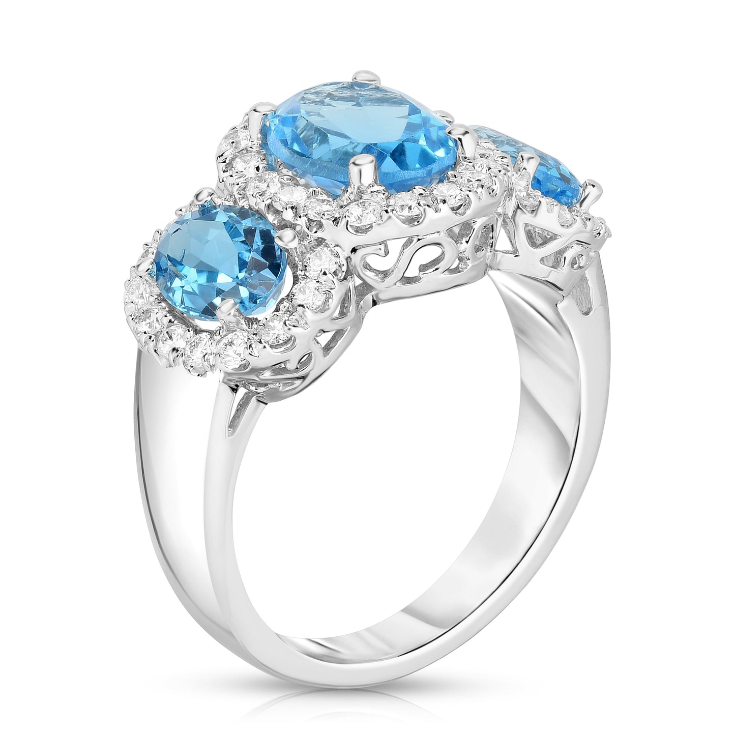 Oval Shape Gemstone & 0.52Ct Diamond Ring in 14K Gold