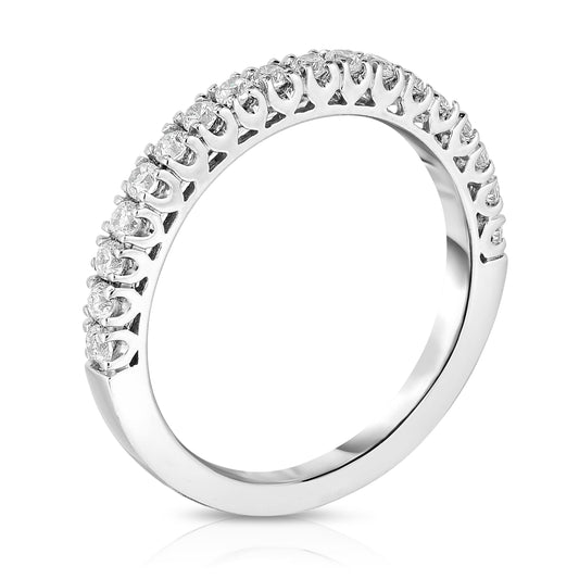 0.45Ct Diamond Wedding Band in 14K White Gold