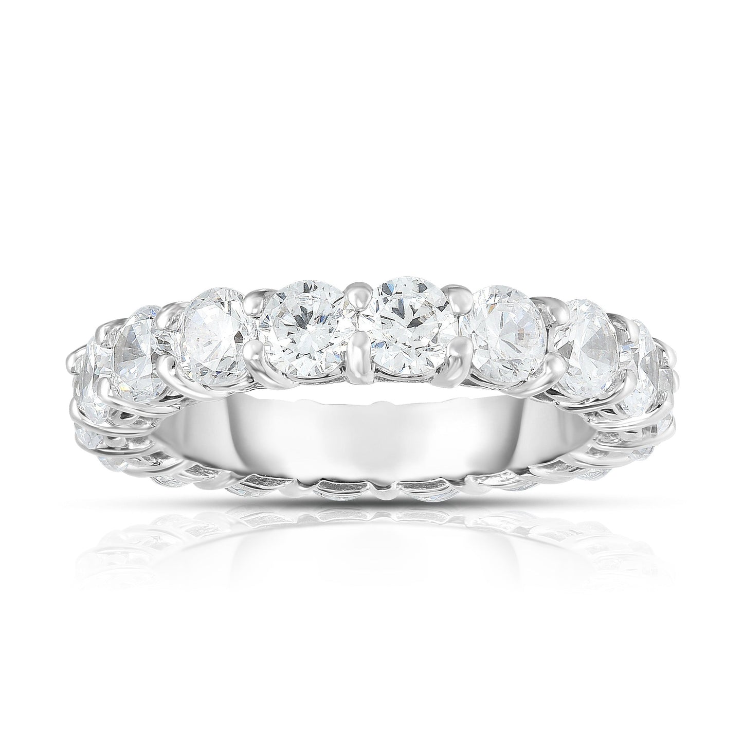4.00-4.40Ct Diamond Eternity Ring in 14K White Gold
