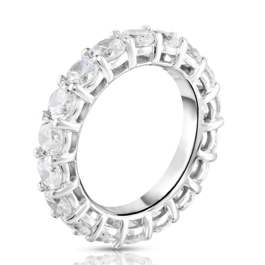 4.00-4.40Ct Diamond Eternity Ring in 14K White Gold