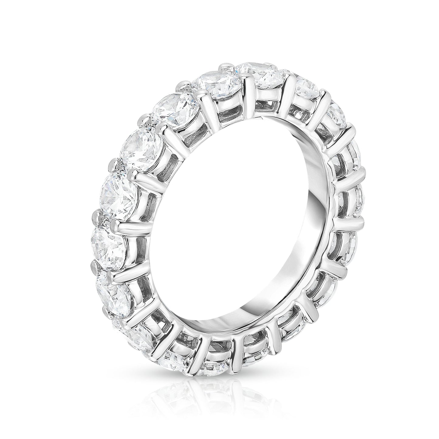 4.00-5.00Ct Diamond Eternity Ring in 14K White Gold