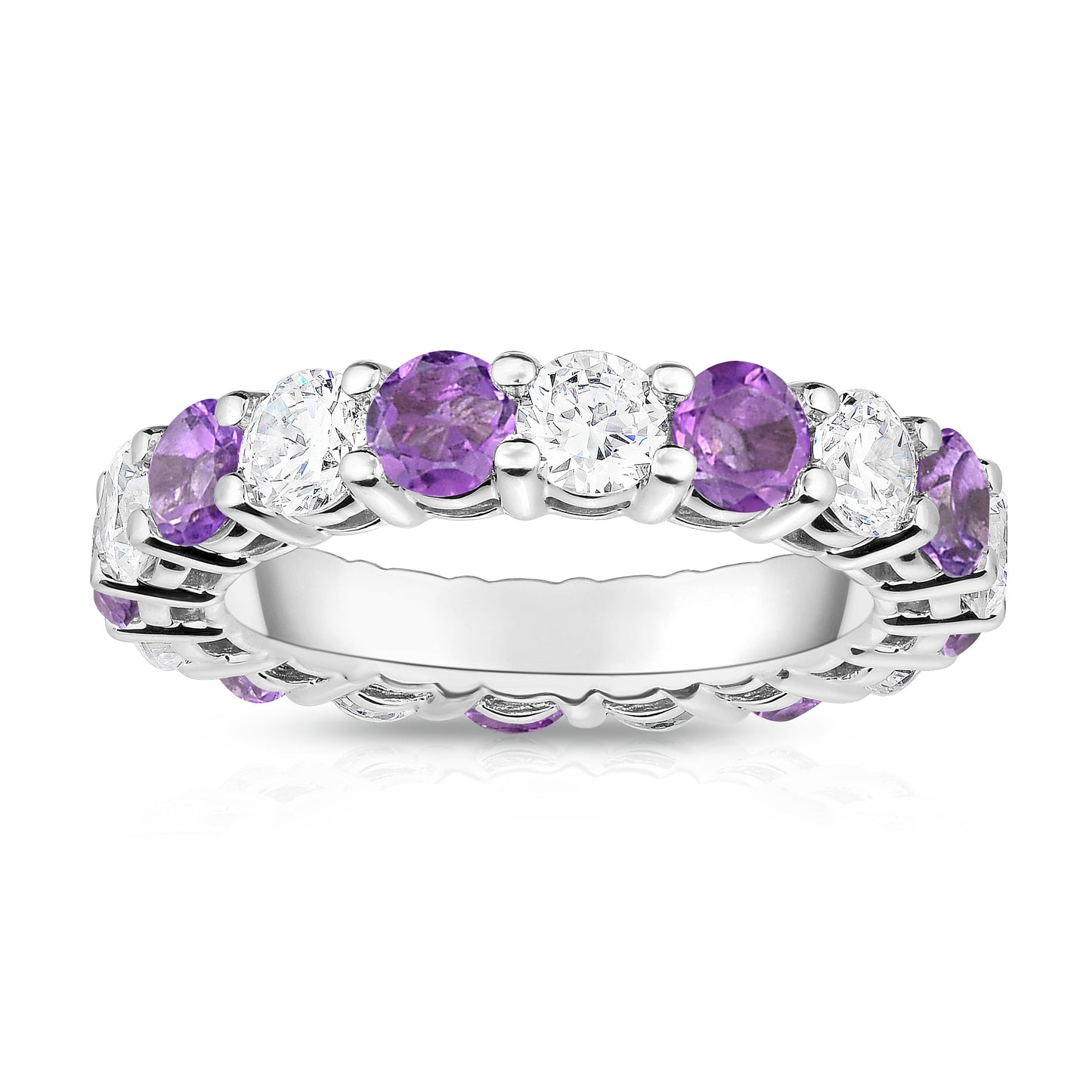 4.00-5.00Ct Diamond Eternity Ring in 14K White Gold