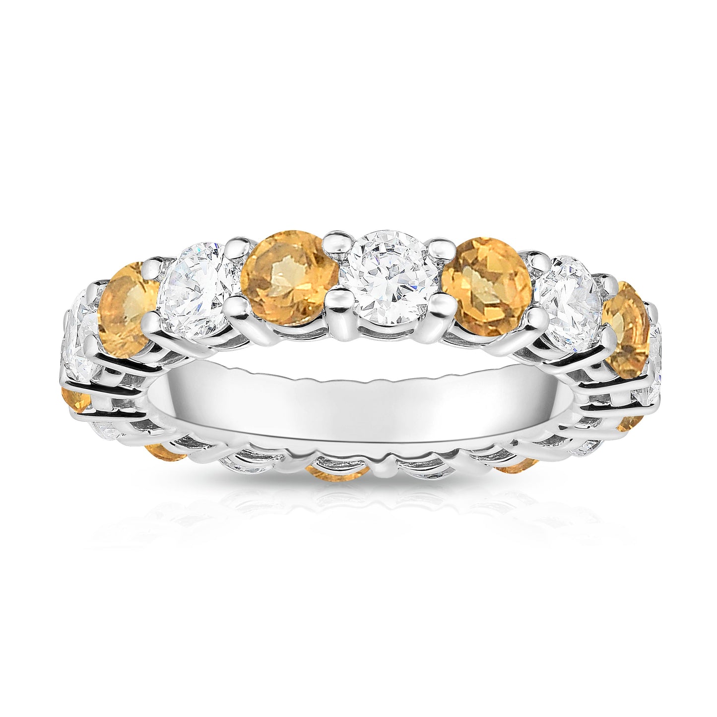 4.00-5.00Ct Diamond Eternity Ring in 14K White Gold