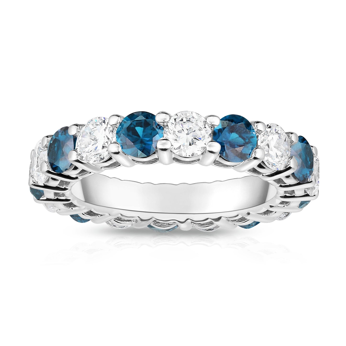 4.00-5.00Ct Diamond Eternity Ring in 14K White Gold