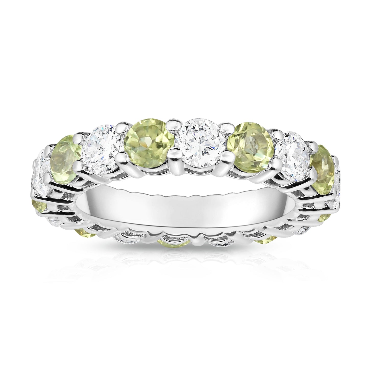 4.00-5.00Ct Diamond Eternity Ring in 14K White Gold