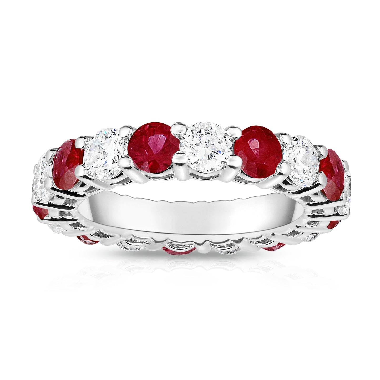 4.00-5.00Ct Diamond Eternity Ring in 14K White Gold