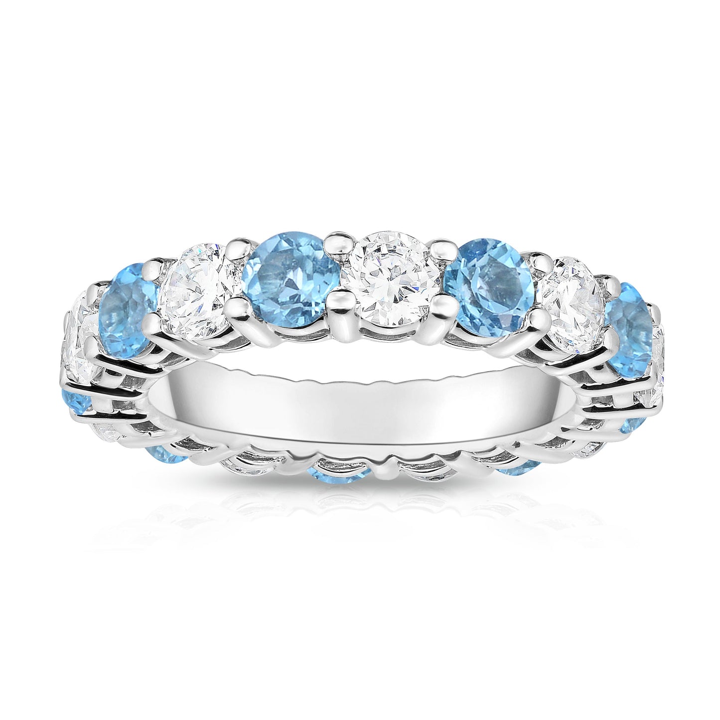 4.00-5.00Ct Diamond Eternity Ring in 14K White Gold