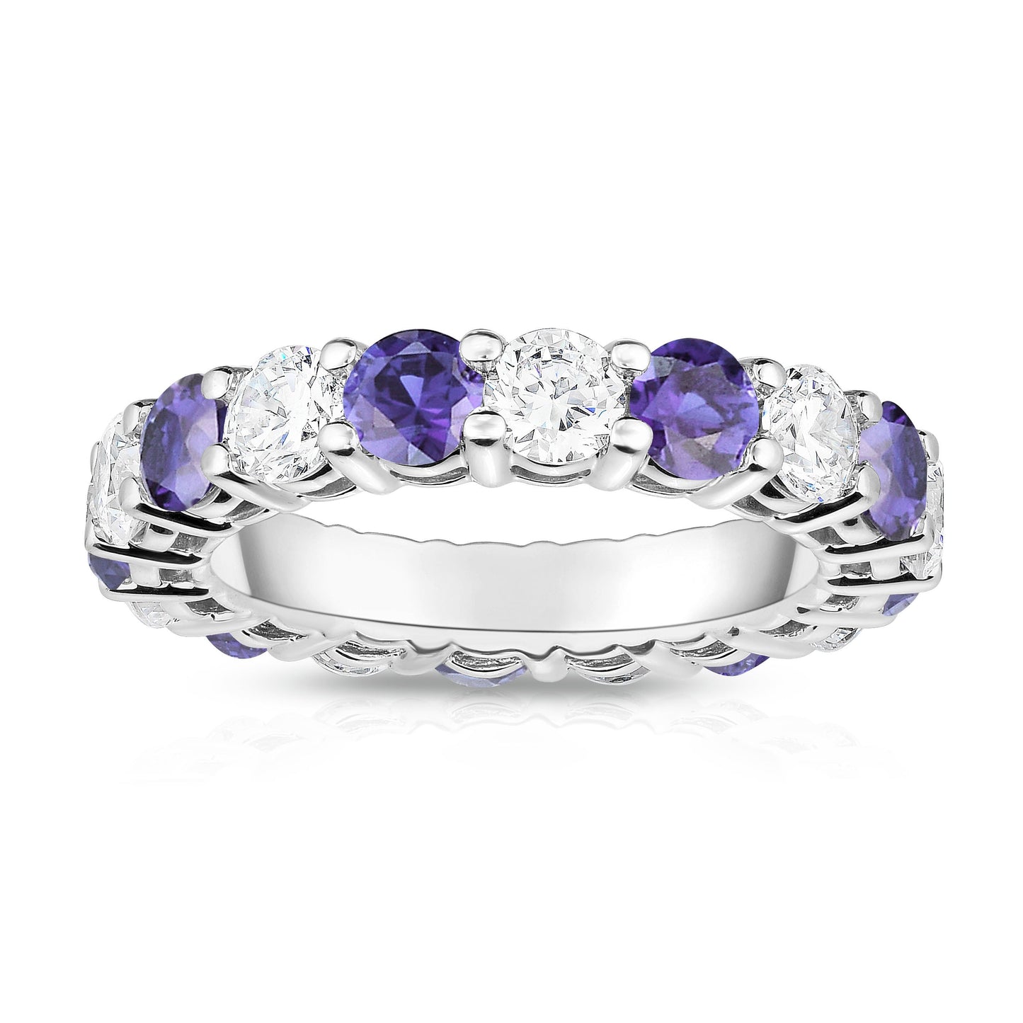 4.00-5.00Ct Diamond Eternity Ring in 14K White Gold