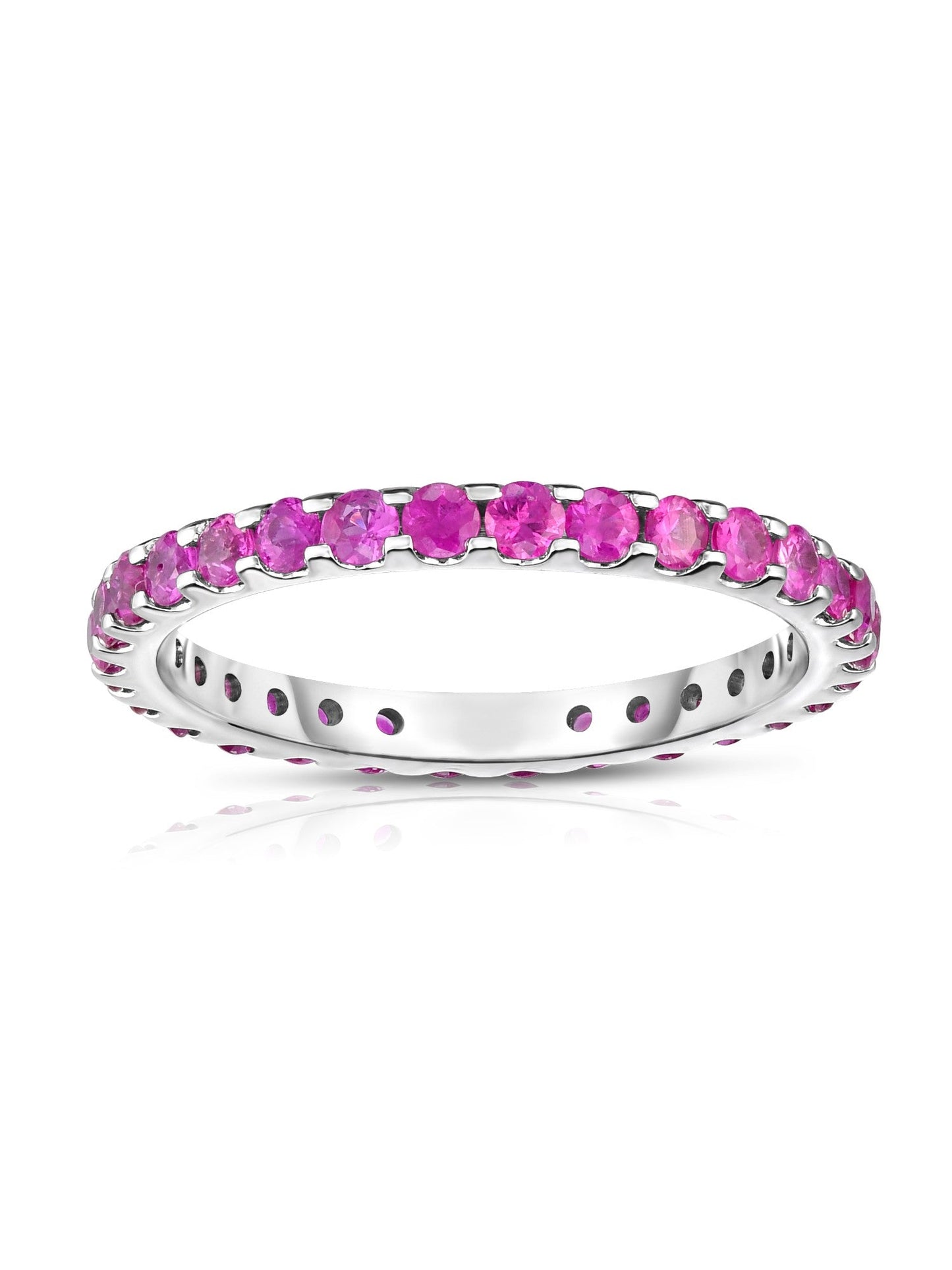 1.10Ct Gemstone Eternity Ring in 14K White Gold