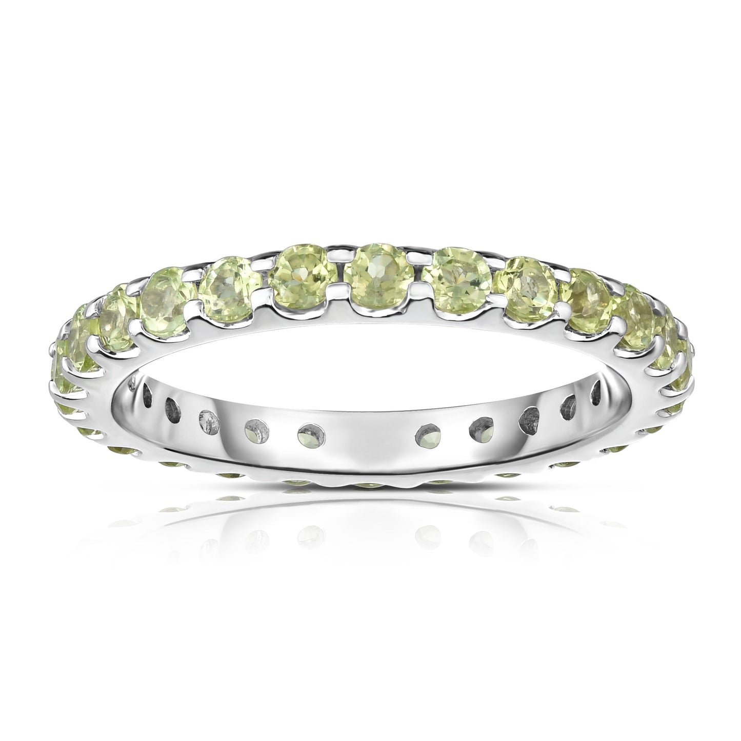1.35Ct Gemstone Eternity Ring in 14K White Gold