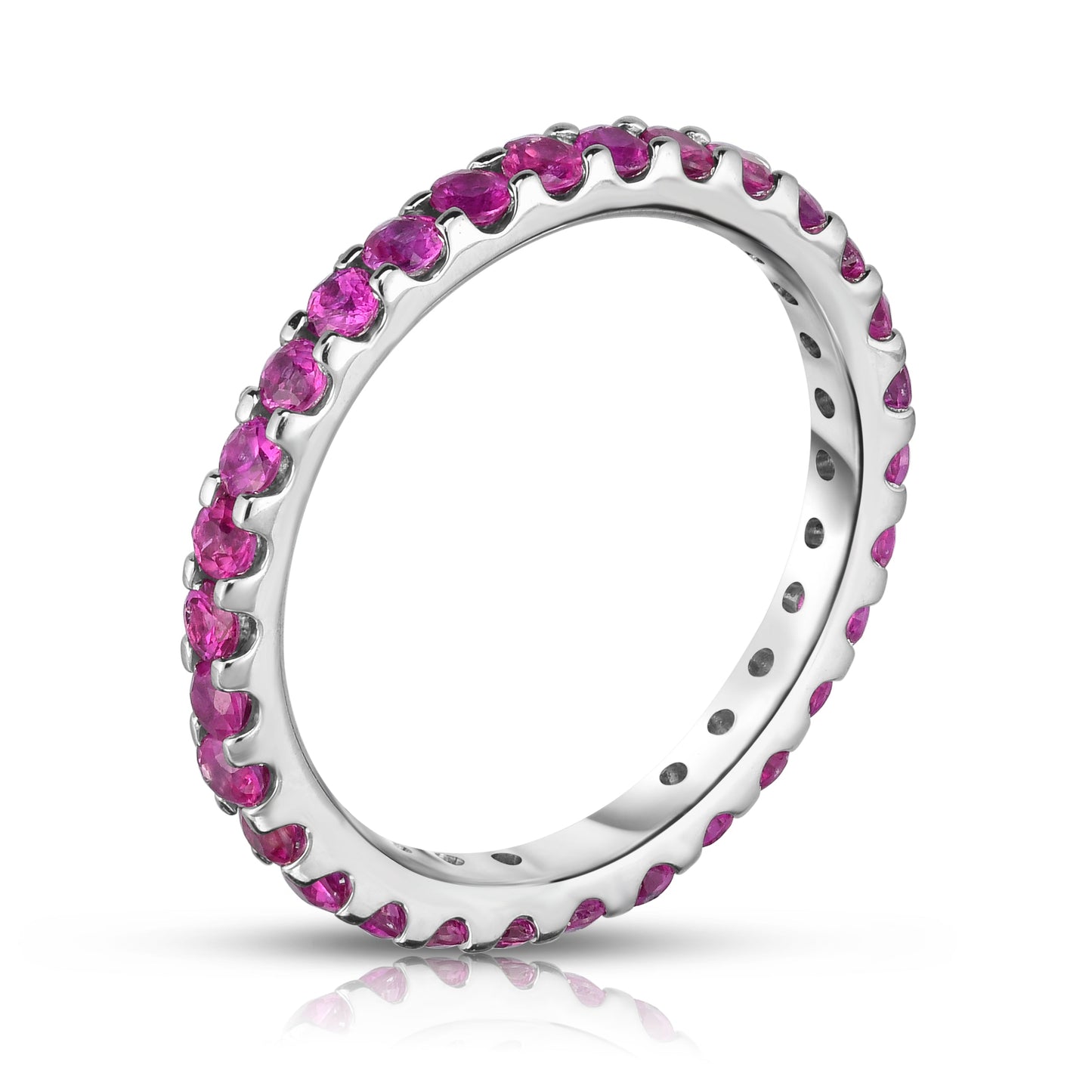 1.50Ct Gemstone Eternity Ring in 14K White Gold