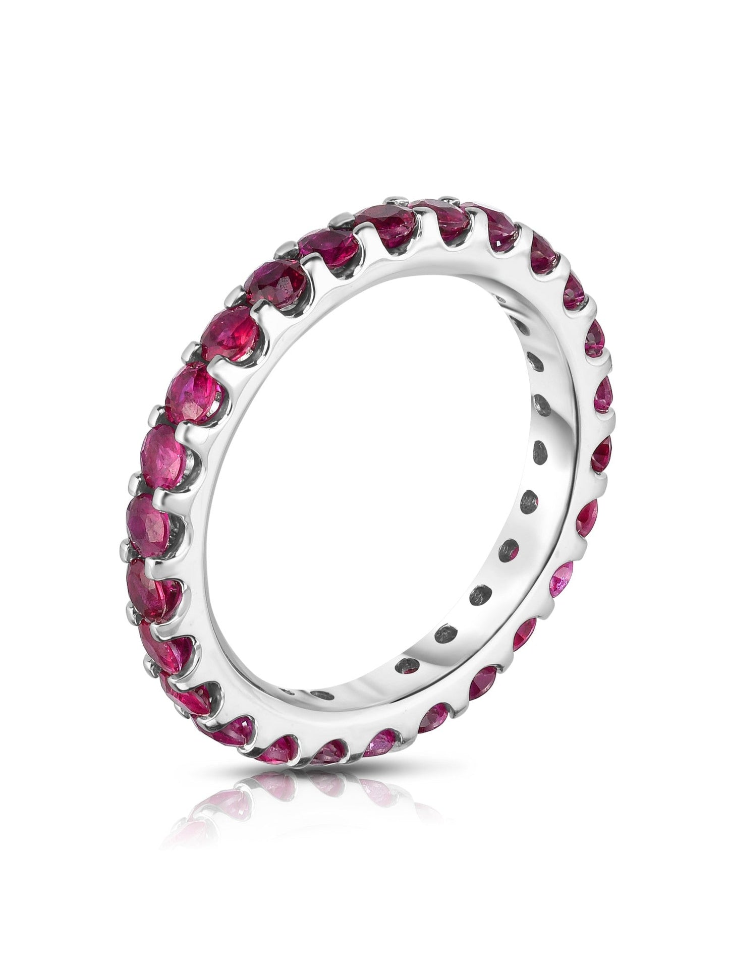 1.50Ct Gemstone Eternity Ring in 14K White Gold