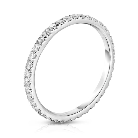 0.64-0.75Ct Diamond Eternity Band in 14K White Gold