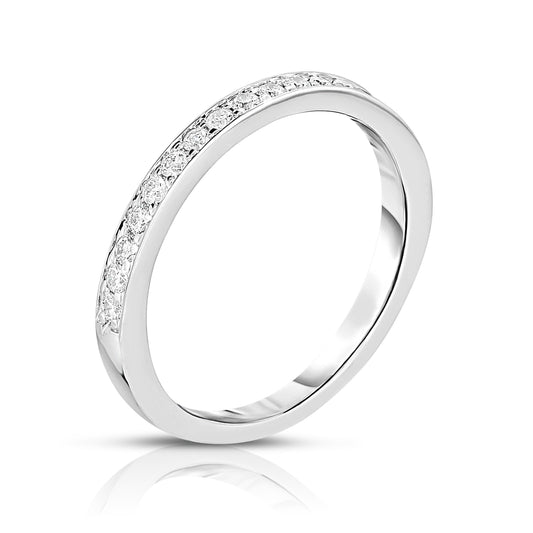 0.28Ct Diamond Wedding Band in 14K White Gold
