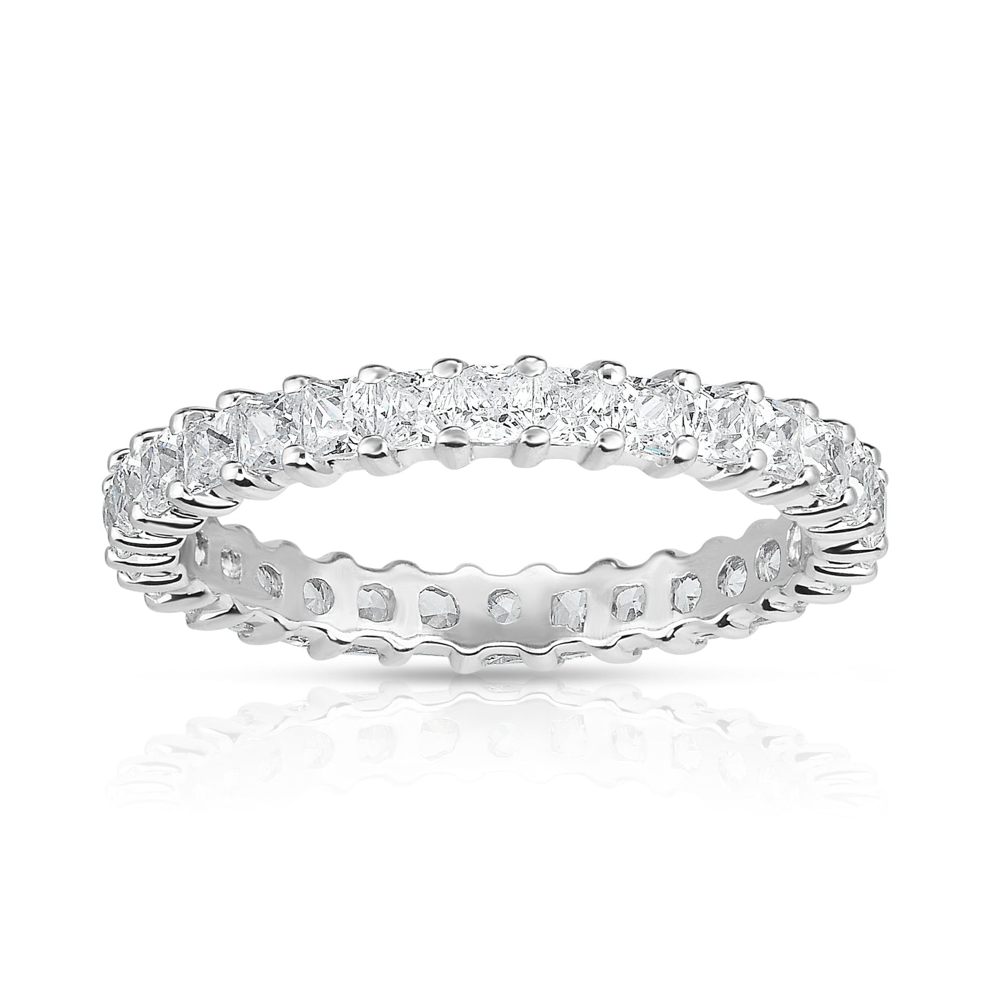 0.82-1.00Ct Princess Diamond Eternity Ring in 14K White Gold