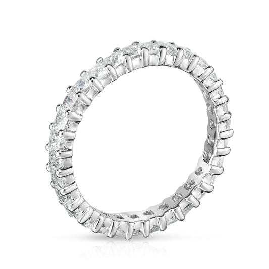 0.82-1.00Ct Princess Diamond Eternity Ring in 14K White Gold