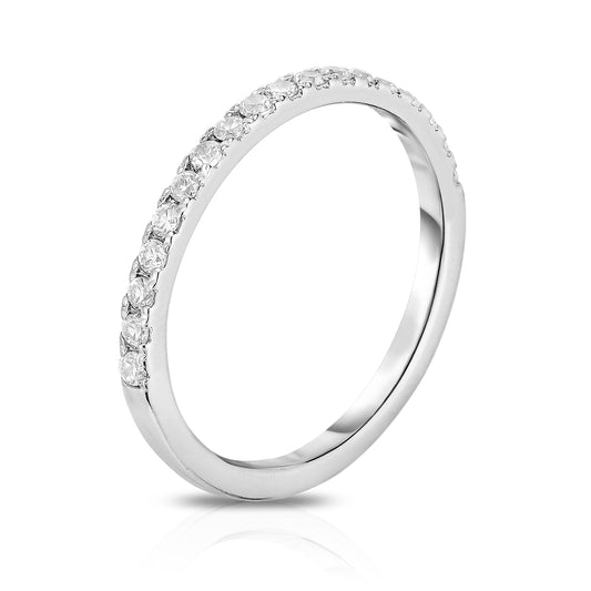 0.35Ct Diamond Wedding Band in 14K White Gold