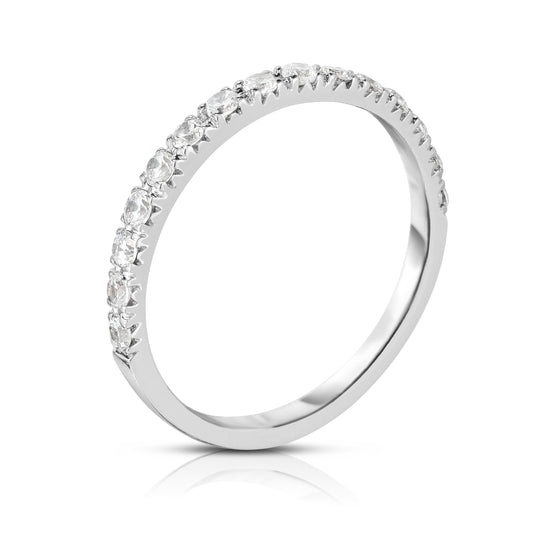 0.38Ct Diamond Wedding Band in 14K White Gold