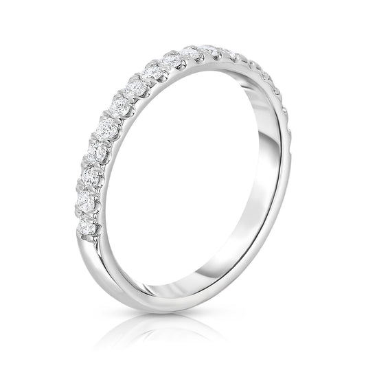 0.40Ct Diamond Wedding Band in 14K White Gold