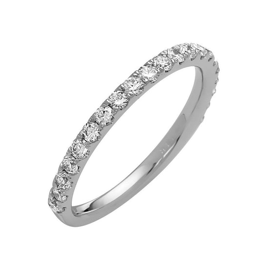 0.60Ct Diamond Wedding Band in 14K White Gold