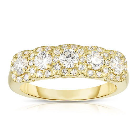 1.15Ct Diamond Wedding Ring in 14K Gold