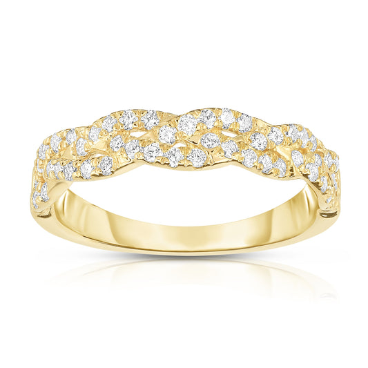 0.45Ct Diamond Infinity Ring in 14k Gold
