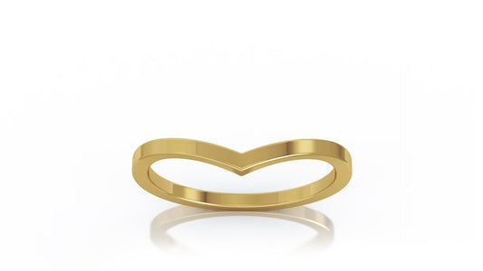 Curved Stackable Ring in 14K Gold