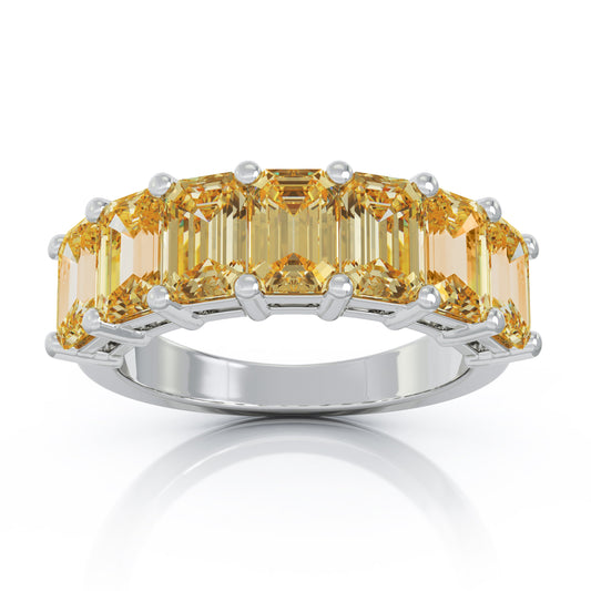 6x4MM Emerald Cut Gemstone Ring in 14K Gold