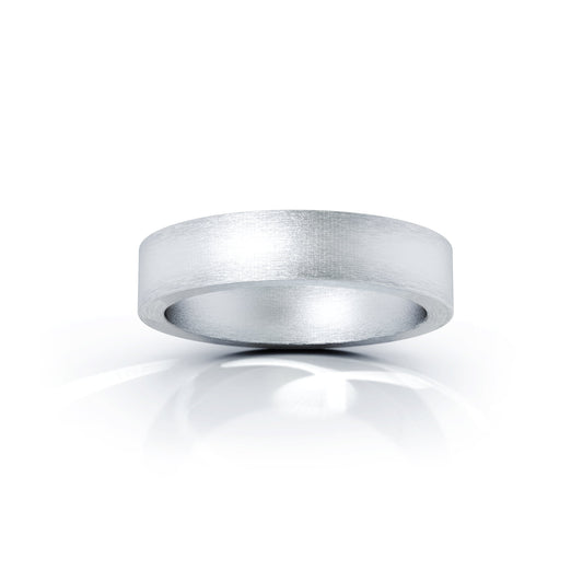 Square Profile 4.5MM Matte Finish Wedding Band in 14K Gold