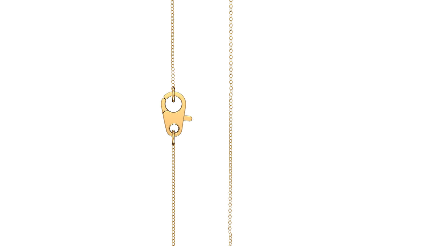 0.07Ct Diamond A-Z Alphabet Initial Bead Pendant, 18" Gold Chain in 14K Gold
