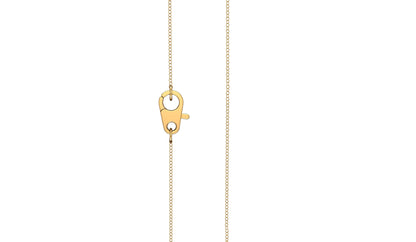 0.07Ct Diamond A-Z Alphabet Initial Bead Pendant, 18" Gold Chain in 14K Gold