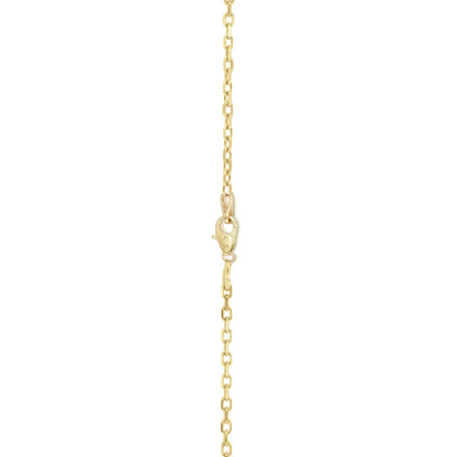 0.05 Ct Diamond Mother & Child Heart Pendant, 18" Gold Chain in 14K Gold