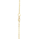 Gemstone & 0.15Ct Diamond Halo Pendant, 18" Gold Chain in 14K Gold