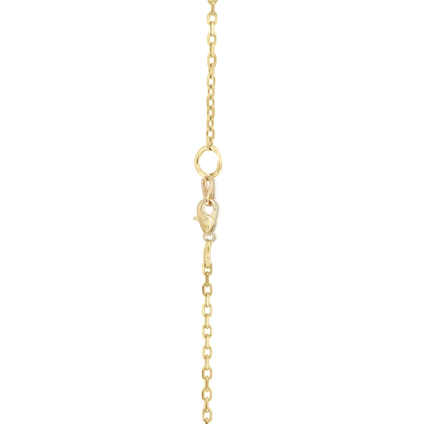David Heart Pendant, 18" White Gold Chain in 14K Gold