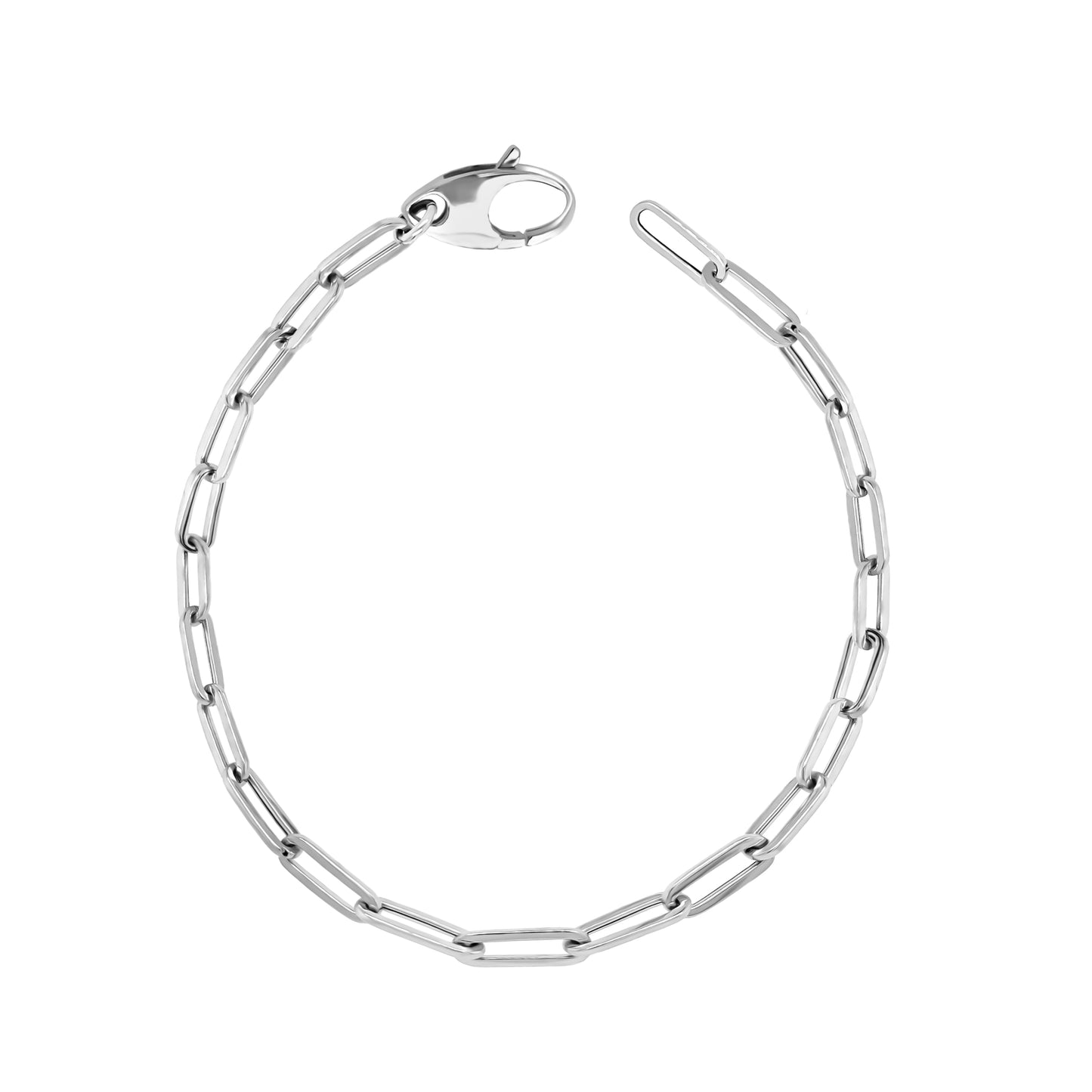 Link Paperclip Link Chain Bracelet, 7.5" in 14K Gold