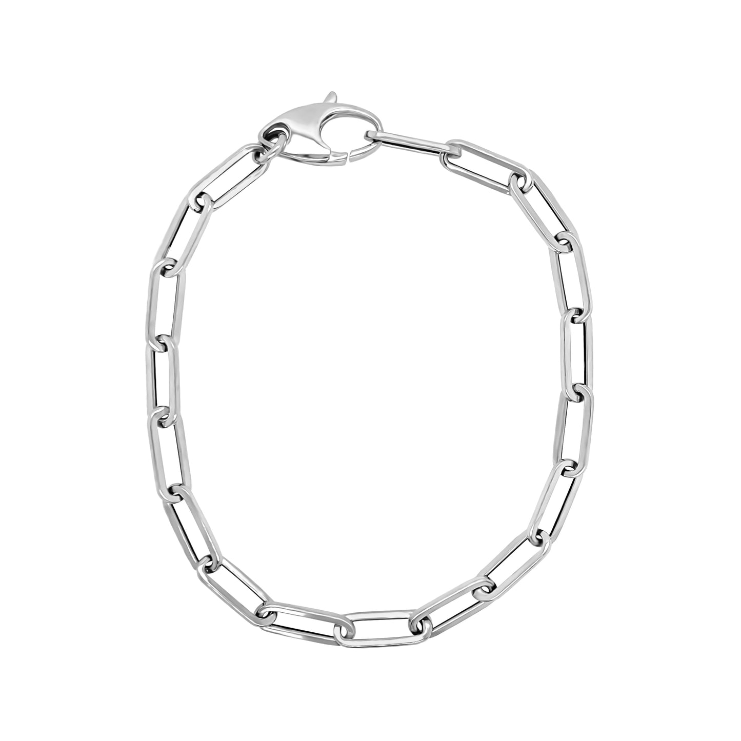 Link Paperclip Link Chain Bracelet, 7.5" in 14K Gold