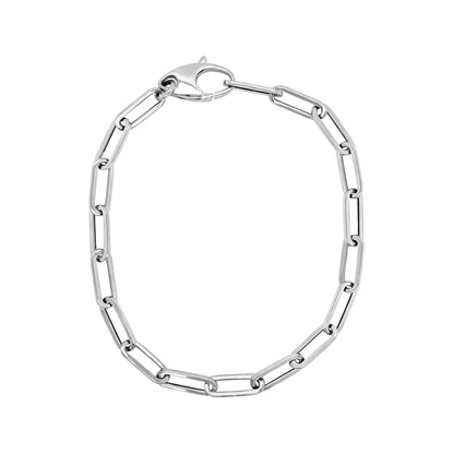 Link Paperclip Link Chain Bracelet, 7.5" in 14K Gold
