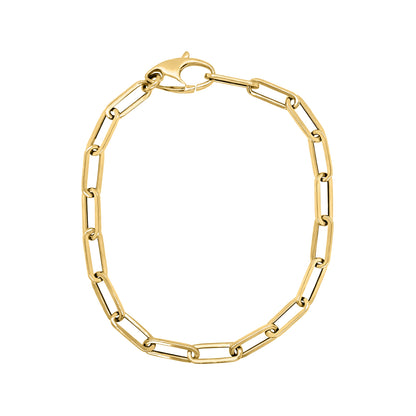 Link Paperclip Link Chain Bracelet, 7.5" in 14K Gold