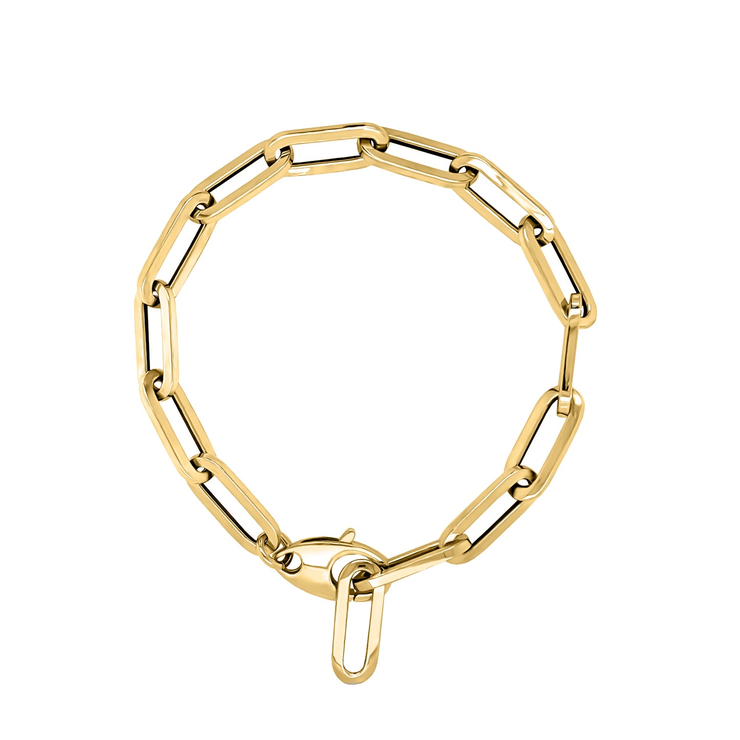 Link Paperclip Link Chain Bracelet, 7.5" in 14K Gold