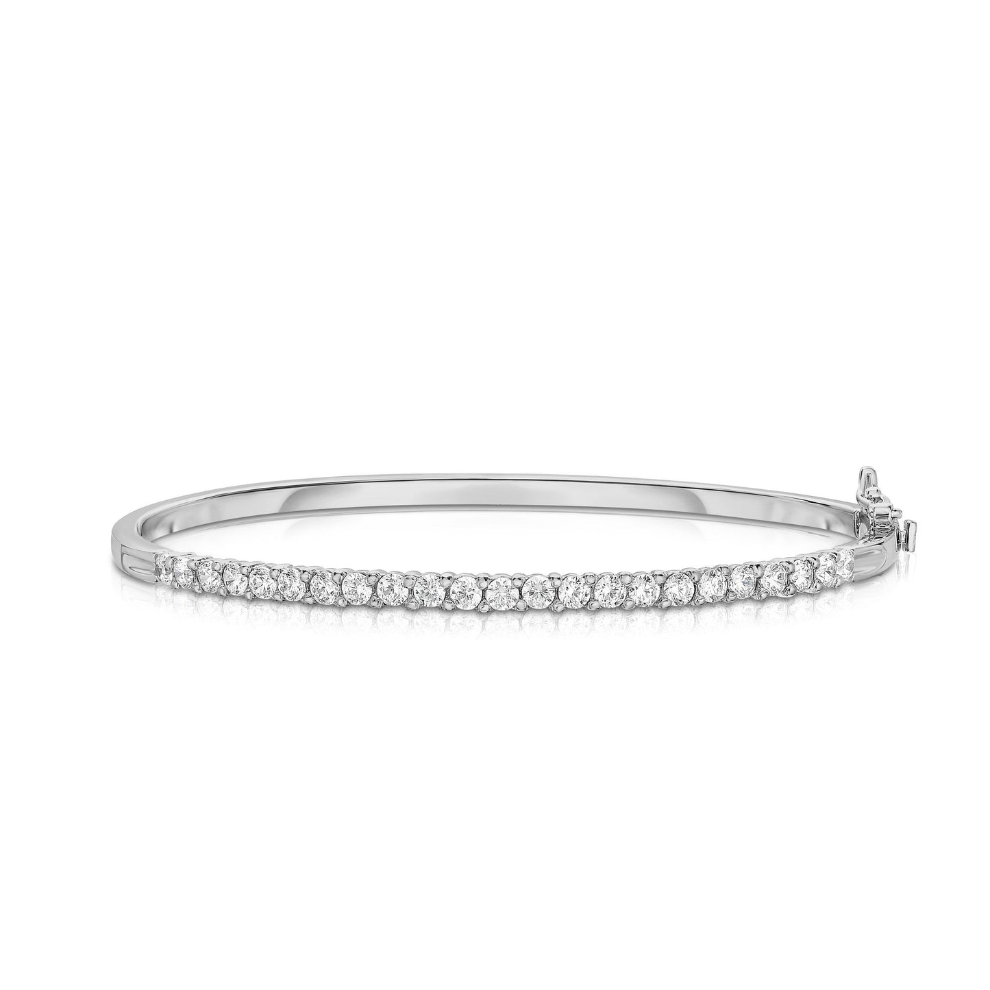 1.35Ct Diamond Bangle in 14K White Gold