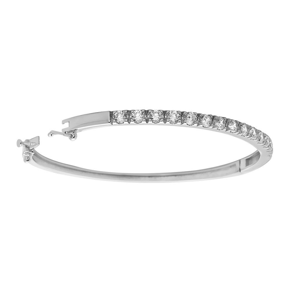 1.50Ct Diamond Bangle in 14K White Gold