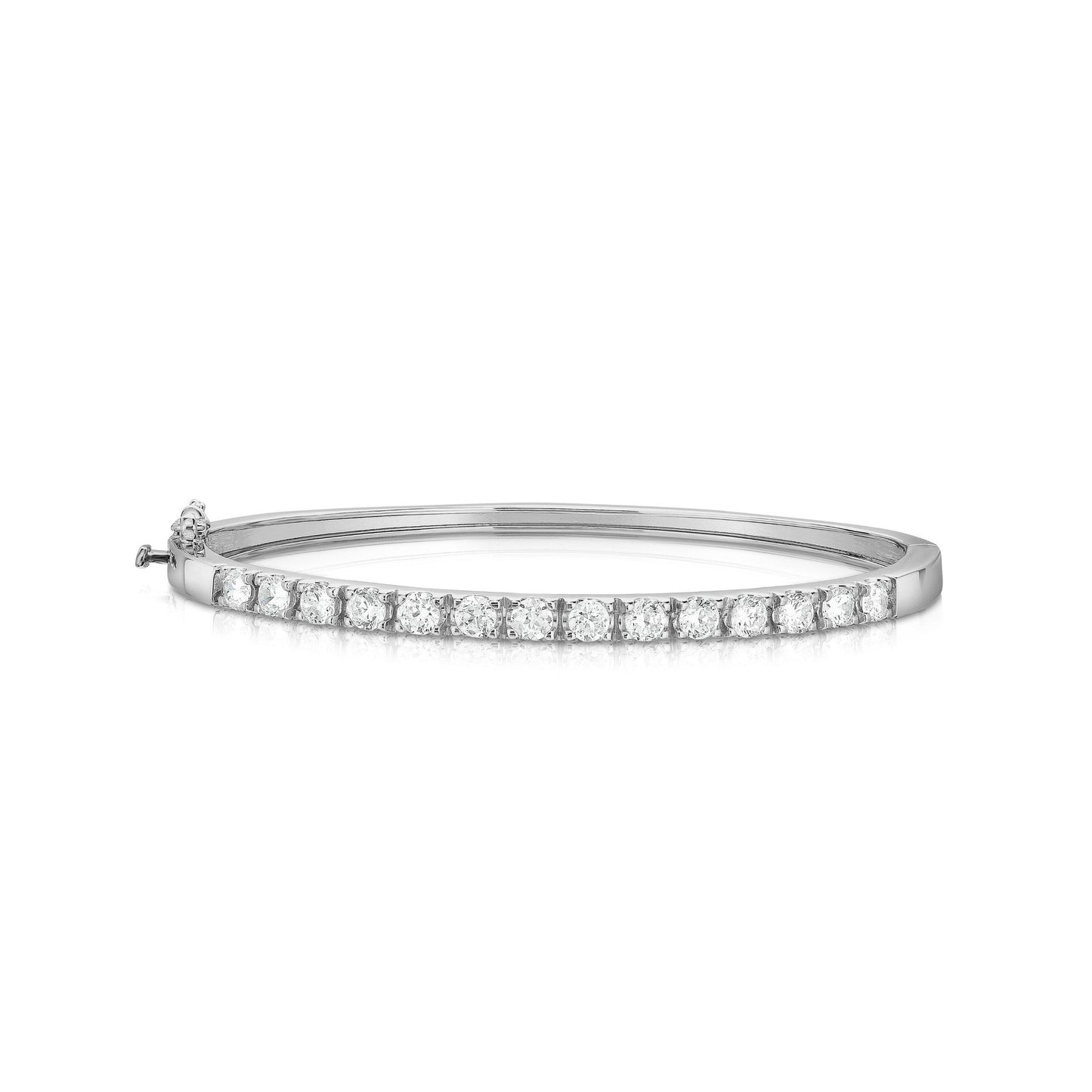 1.50Ct Diamond Bangle in 14K White Gold
