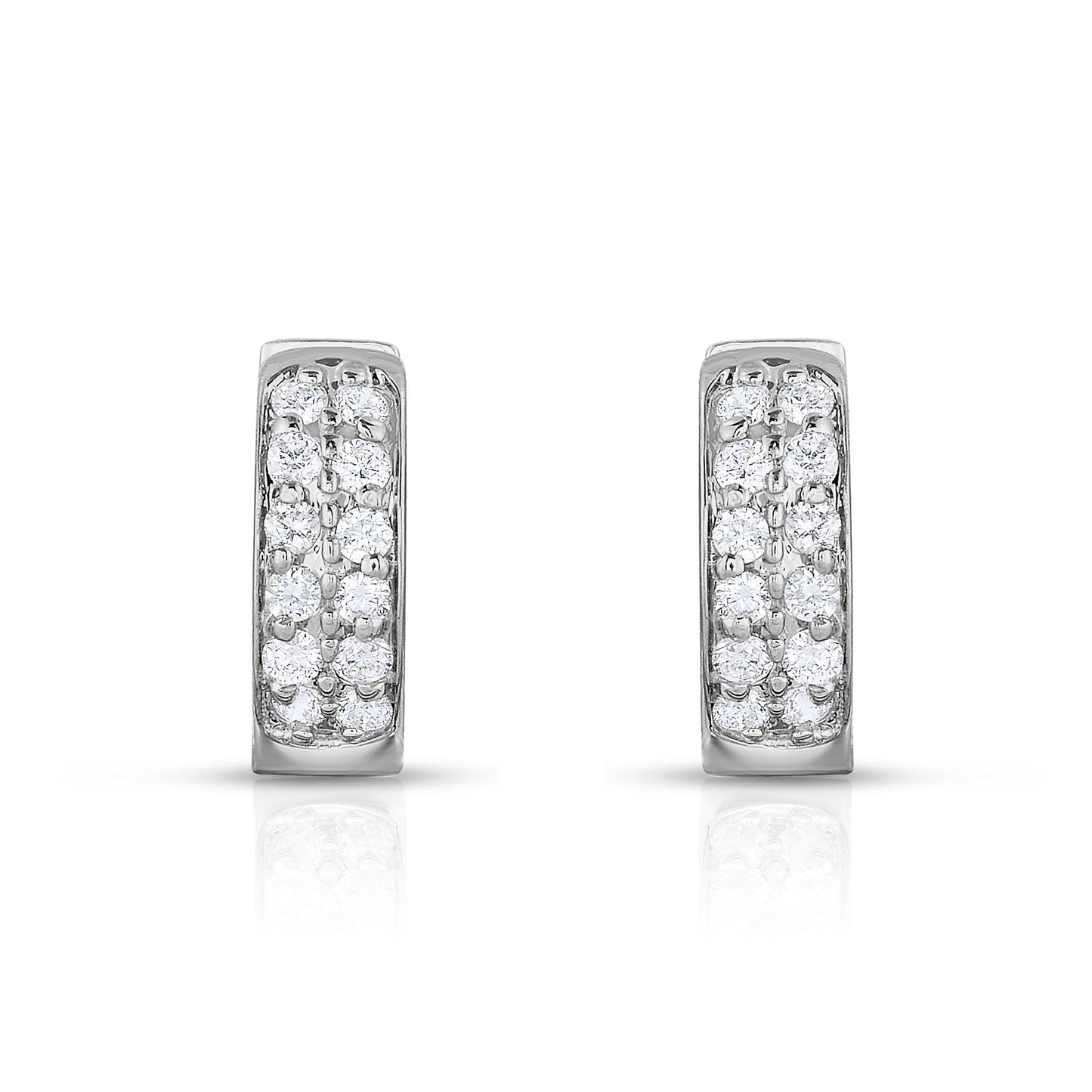 0.24Ct Diamond Huggie Earrings in 14K Gold